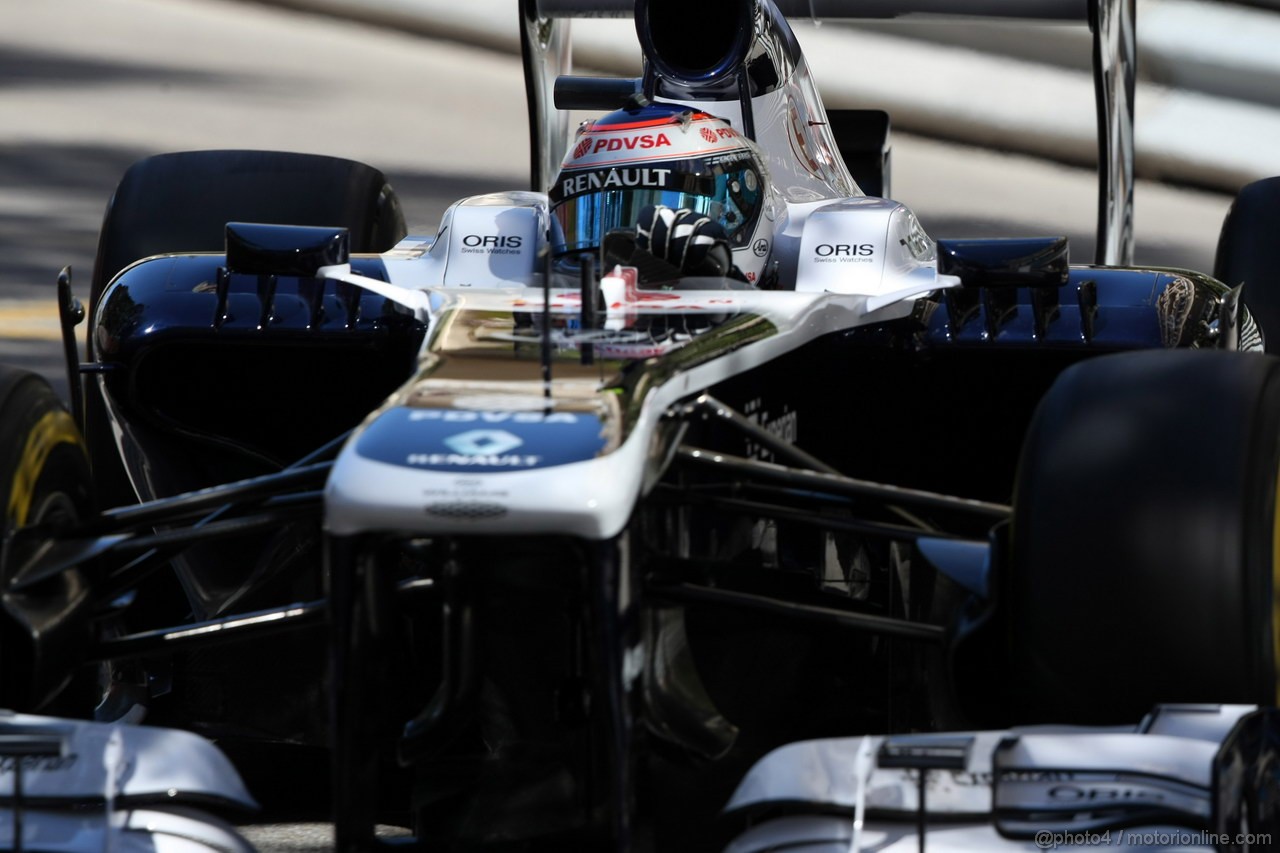 GP MONACO, 23.05.2013- Prove Libere 1, Pastor Maldonado (VEN) Williams F1 Team FW35 