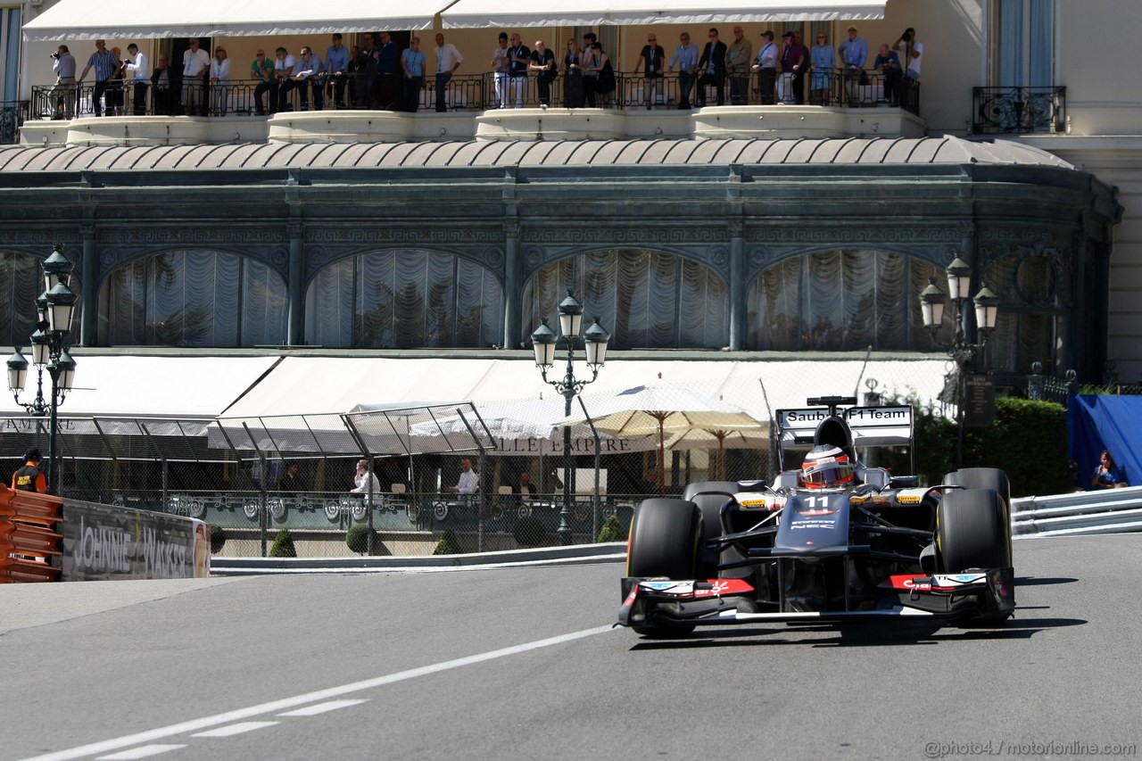 GP MONACO, 23.05.2013- Prove Libere 1, Nico Hulkenberg (GER) Sauber F1 Team C32 