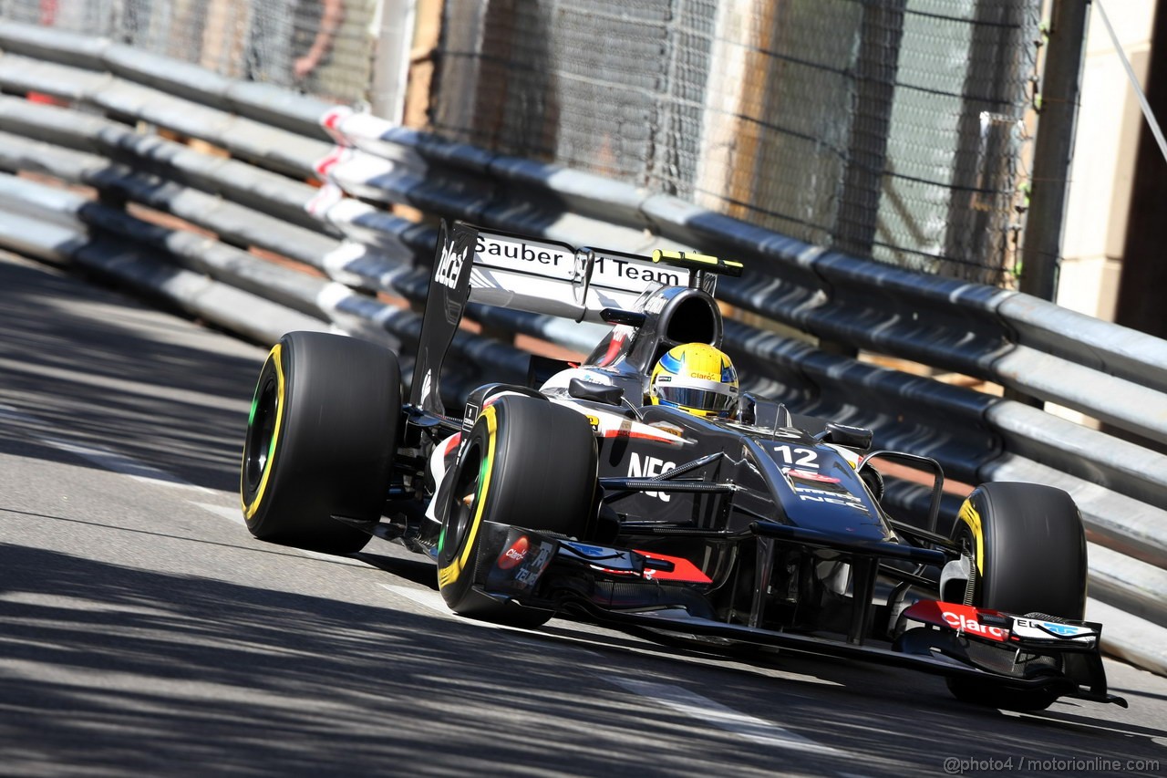 GP MONACO, 23.05.2013- Prove Libere 1, Esteban Gutierrez (MEX), Sauber F1 Team C32 