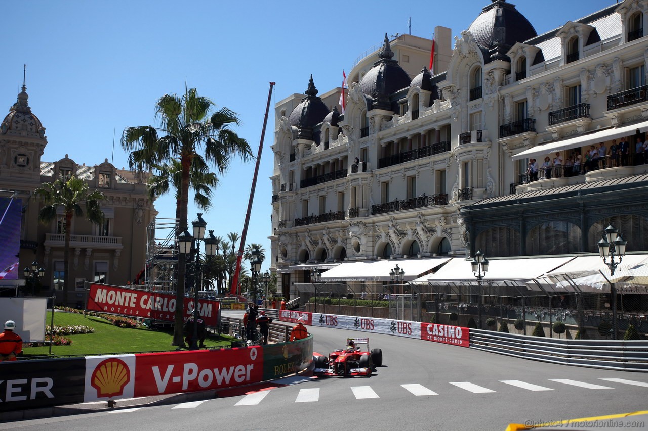 GP MONACO, 23.05.2013- Prove Libere 1, Felipe Massa (BRA) Ferrari F138 