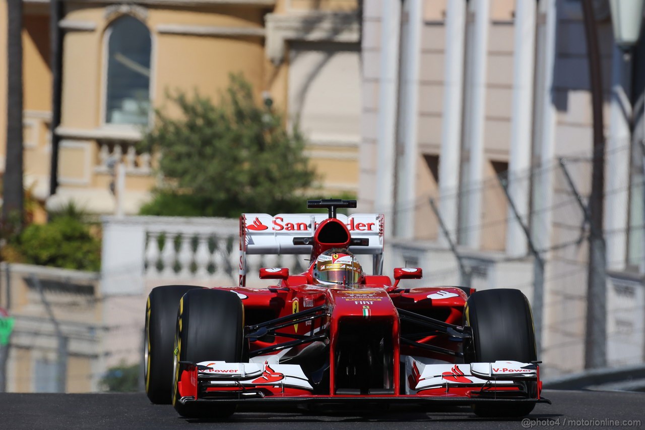 GP MONACO, 23.05.2013- Prove Libere 1, Sebastian Vettel (GER) Red Bull Racing RB9 