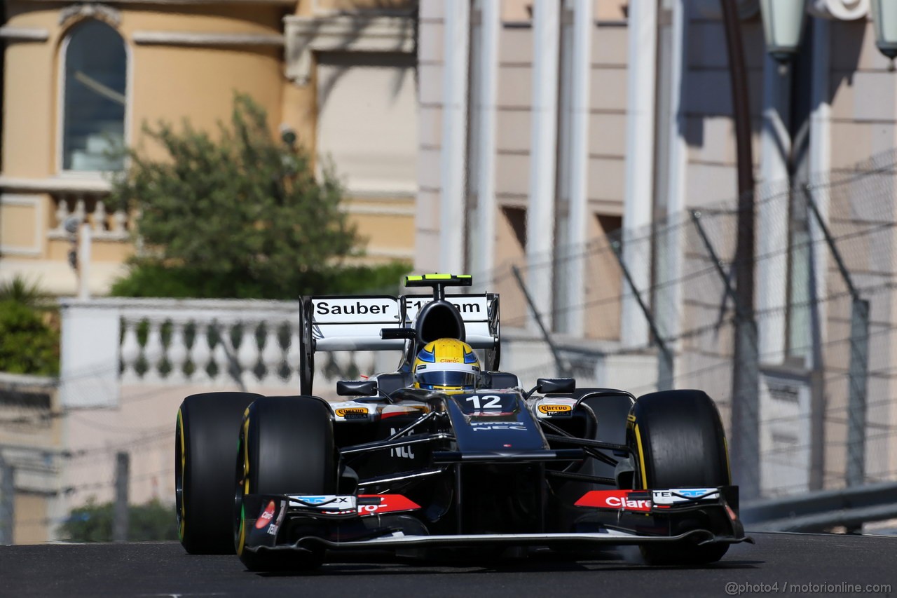 GP MONACO, 23.05.2013- Prove Libere 1, Esteban Gutierrez (MEX), Sauber F1 Team C32 