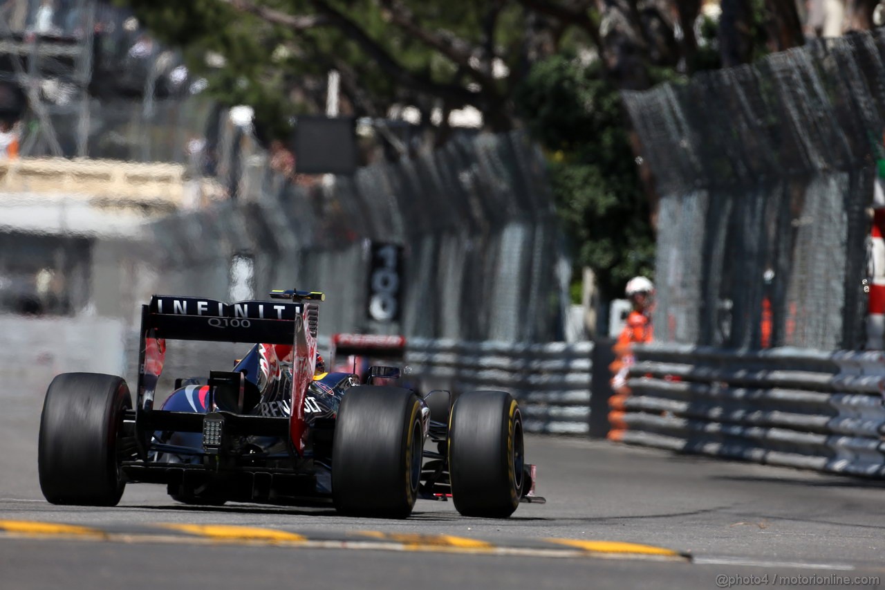 GP MONACO, 23.05.2013- Prove Libere 1, Mark Webber (AUS) Red Bull Racing RB9 