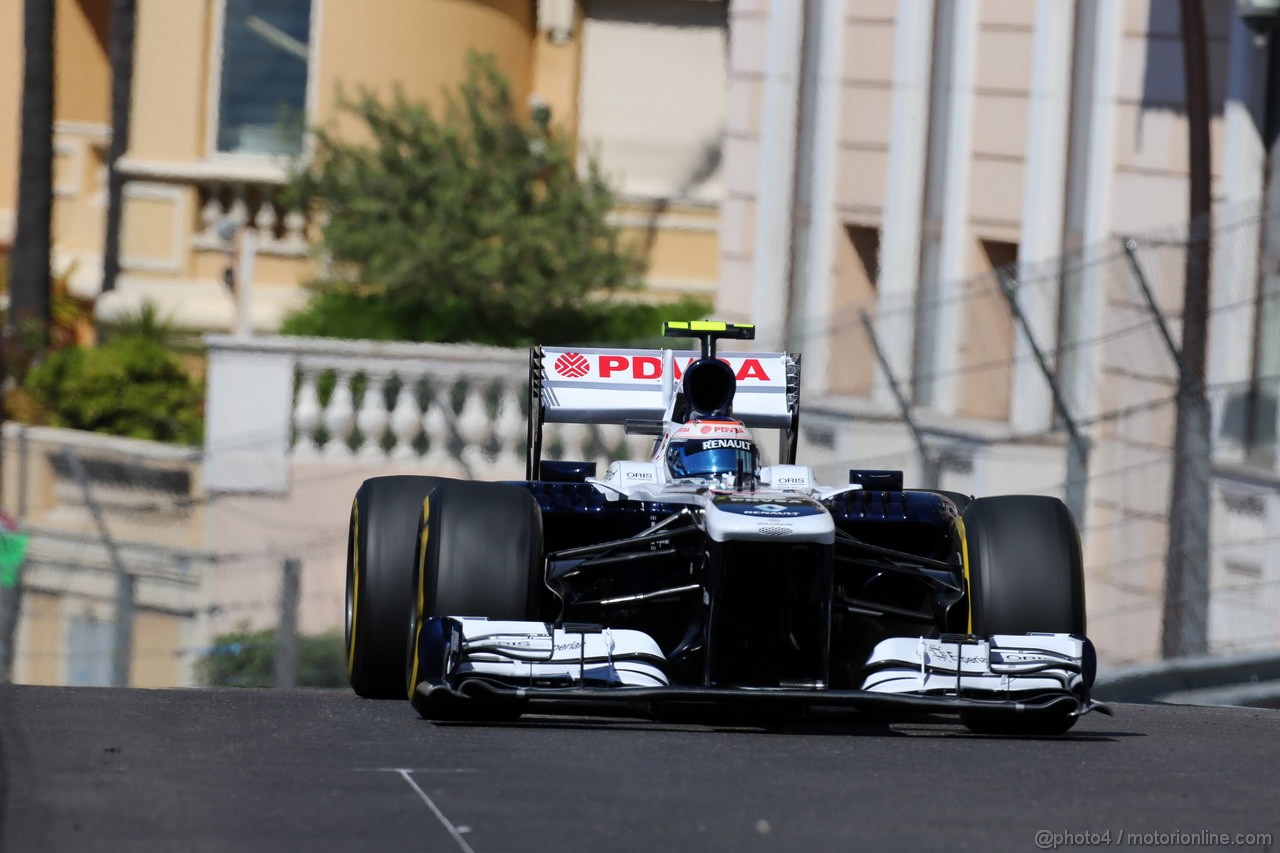 GP MONACO, 23.05.2013- Prove Libere 1, Valtteri Bottas (FIN), Williams F1 Team FW35 