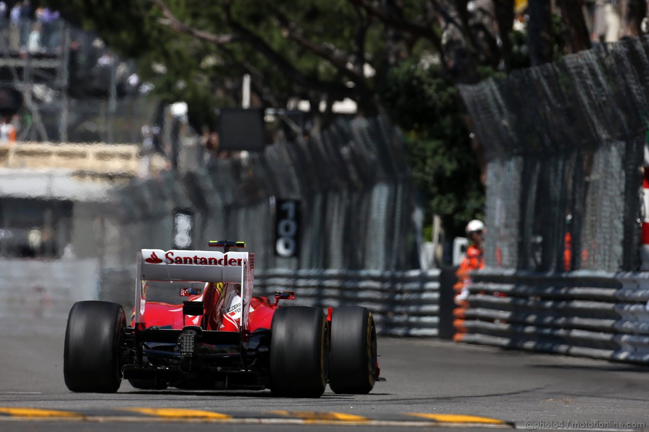 GP MONACO, 23.05.2013- Prove Libere 1, Felipe Massa (BRA) Ferrari F138 