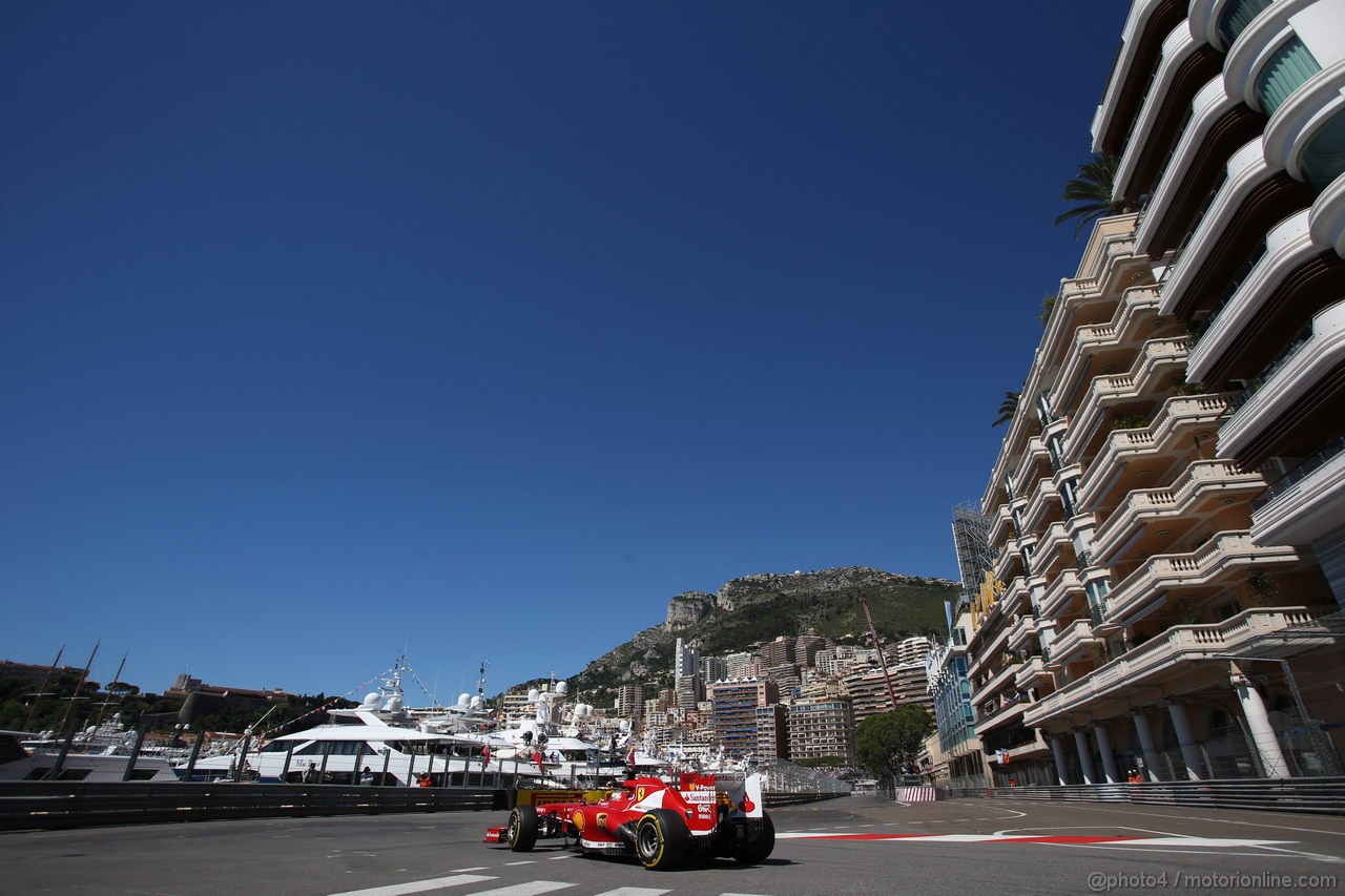 GP MONACO, 23.05.2013- Prove Libere 1, Fernando Alonso (ESP) Ferrari F138 