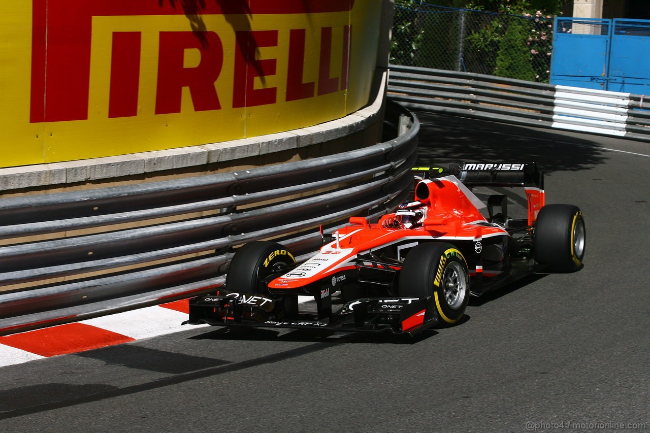 GP MONACO, 23.05.2013- Prove Libere 1, Max Chilton (GBR), Marussia F1 Team MR02 