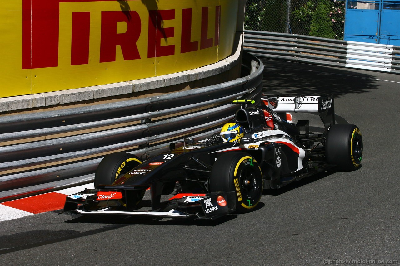 GP MONACO, 23.05.2013- Prove Libere 1, Esteban Gutierrez (MEX), Sauber F1 Team C32 