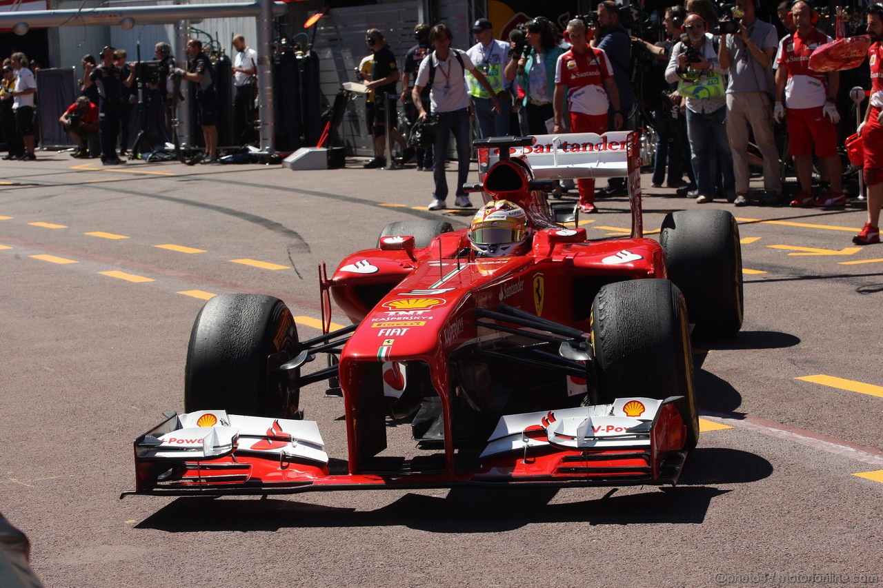 GP MONACO, 23.05.2013- Prove Libere 1, Fernando Alonso (ESP) Ferrari F138 