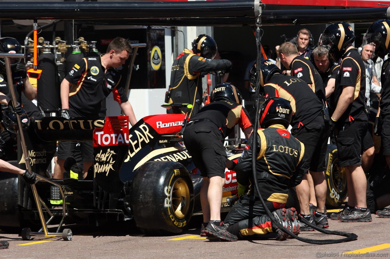 GP MONACO, 23.05.2013- Prove Libere 1, Romain Grosjean (FRA) Lotus F1 Team E21 