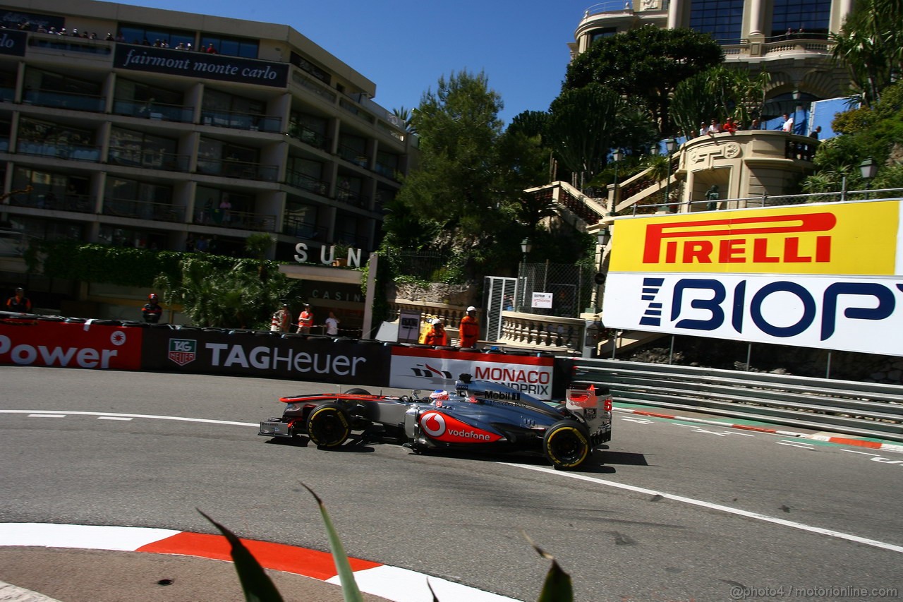 GP MONACO, 23.05.2013- Prove Libere 1, Jenson Button (GBR) McLaren Mercedes MP4-28 