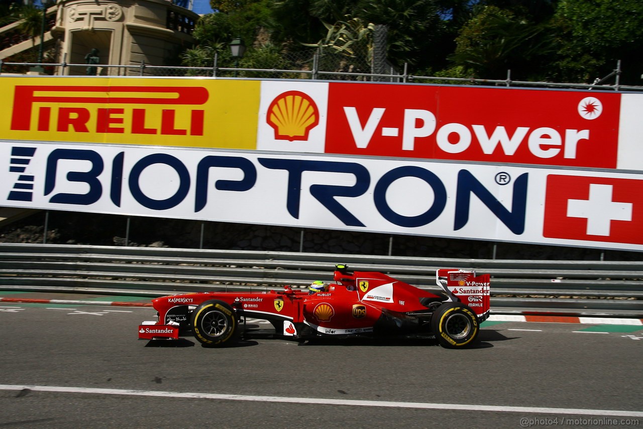 GP MONACO, 23.05.2013- Prove Libere 1, Felipe Massa (BRA) Ferrari F138 