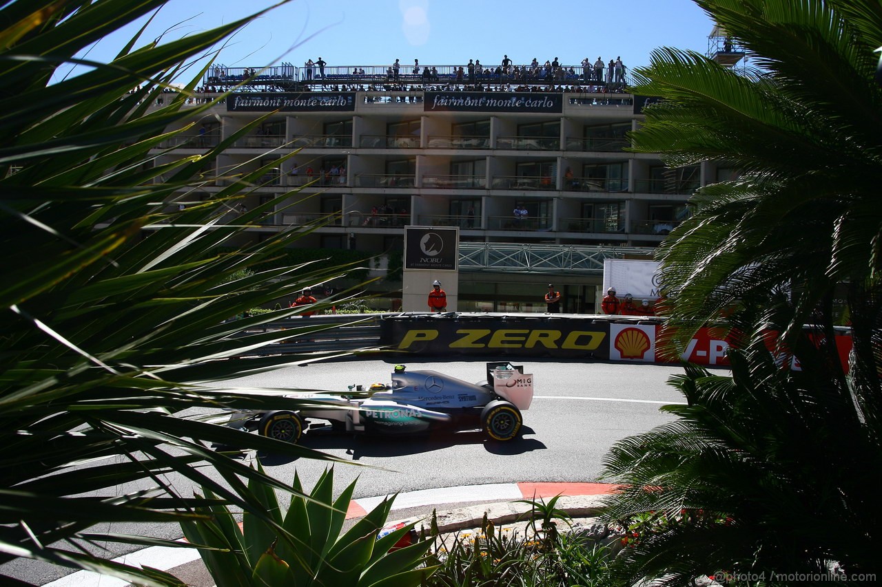 GP MONACO, 23.05.2013- Prove Libere 1, Lewis Hamilton (GBR) Mercedes AMG F1 W04 
