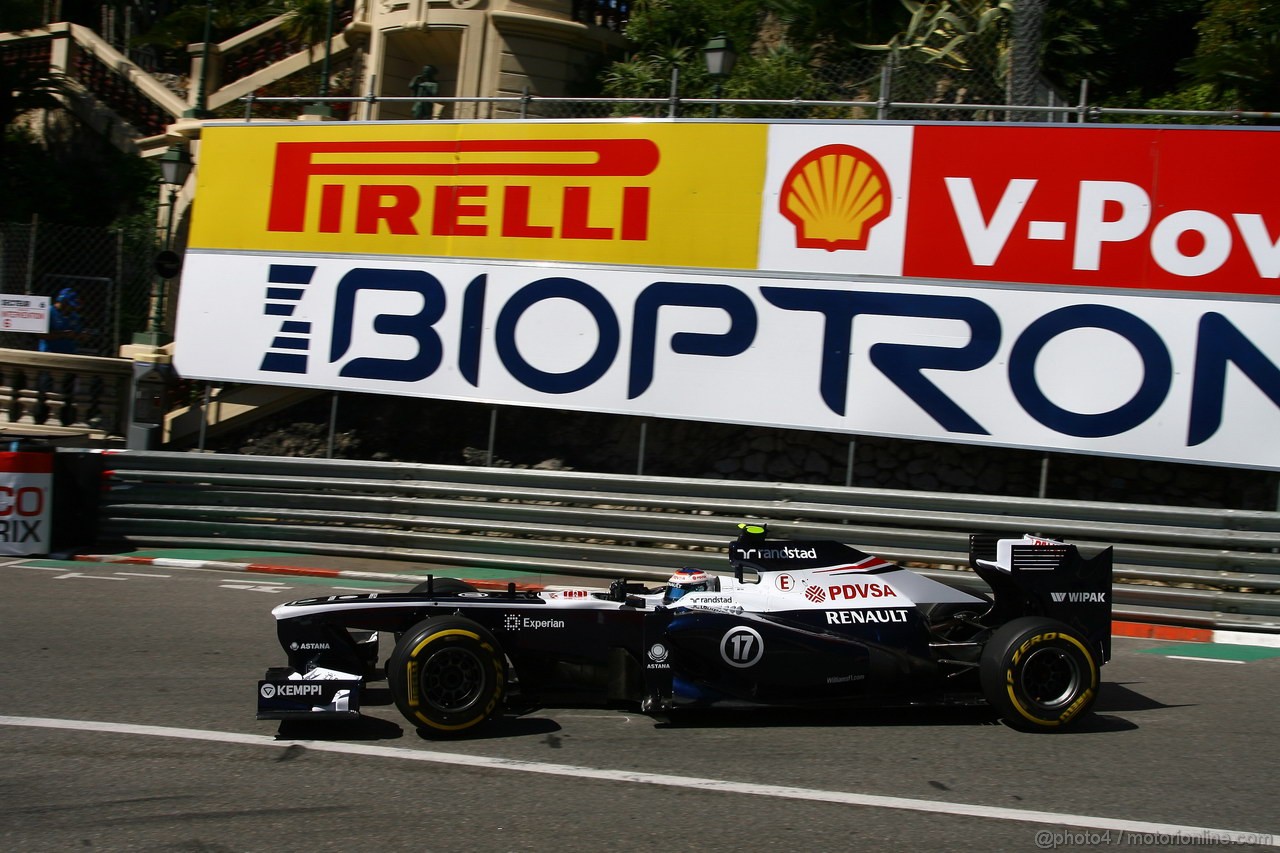 GP MONACO, 23.05.2013- Prove Libere 1, Valtteri Bottas (FIN), Williams F1 Team FW35 