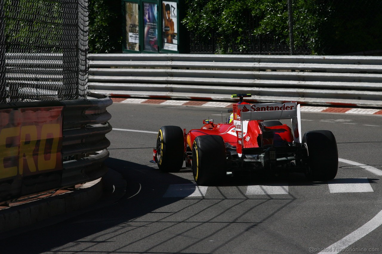 GP MONACO, 23.05.2013- Prove Libere 1, Felipe Massa (BRA) Ferrari F138  