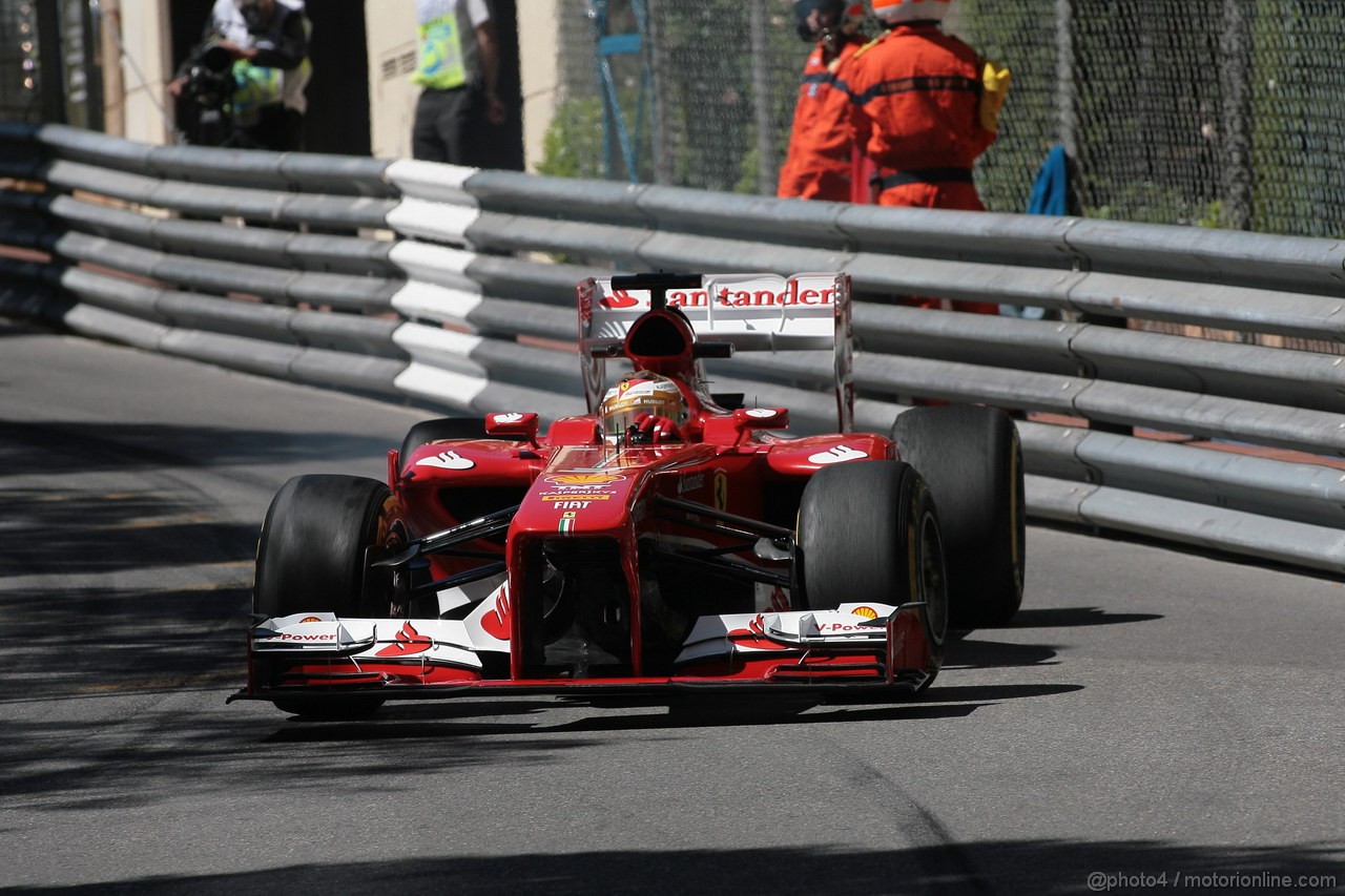 GP MONACO, 23.05.2013- Prove Libere 1, Fernando Alonso (ESP) Ferrari F138 