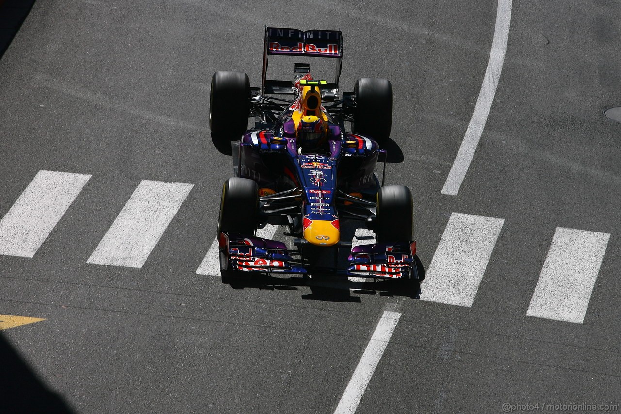 GP MONACO, 23.05.2013- Prove Libere 1, Mark Webber (AUS) Red Bull Racing RB9 
