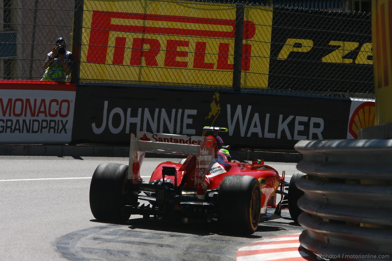 GP MONACO, 23.05.2013- Prove Libere 1, Felipe Massa (BRA) Ferrari F138 
