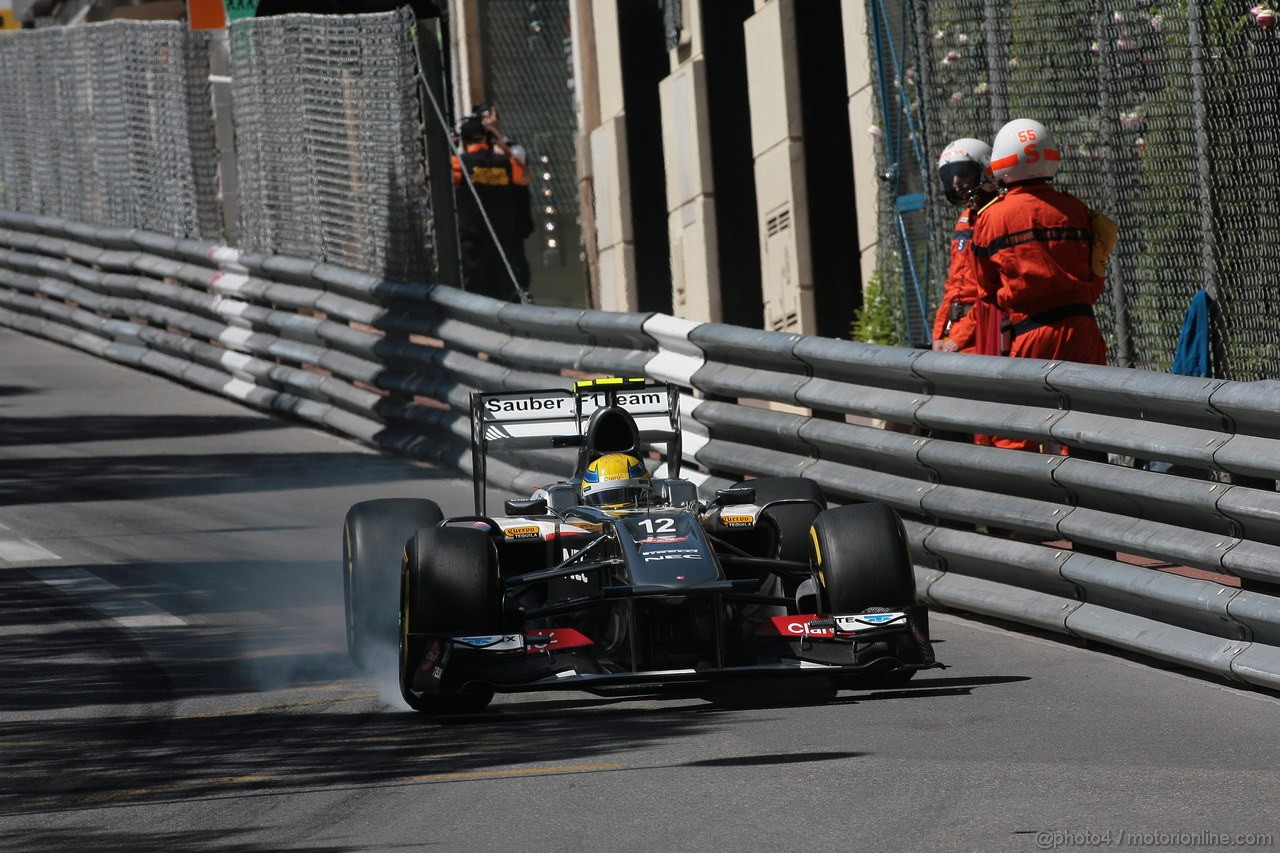 GP MONACO, 23.05.2013- Prove Libere 1, Esteban Gutierrez (MEX), Sauber F1 Team C32 