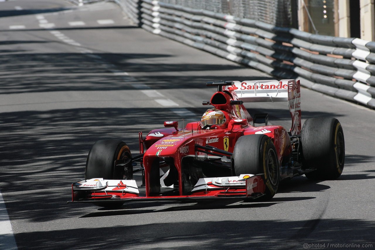 GP MONACO, 23.05.2013- Prove Libere 1, Fernando Alonso (ESP) Ferrari F138 