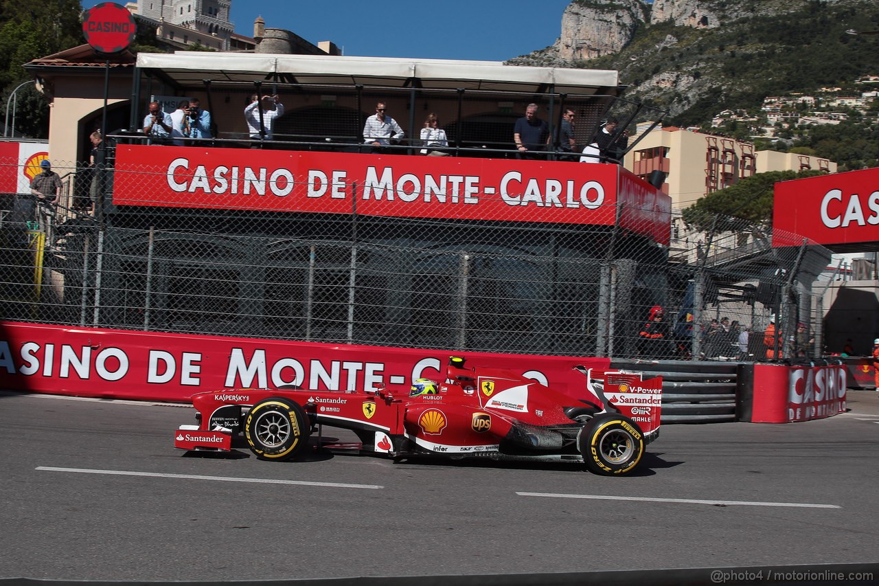GP MONACO, 23.05.2013- Prove Libere 1, Felipe Massa (BRA) Ferrari F138 
