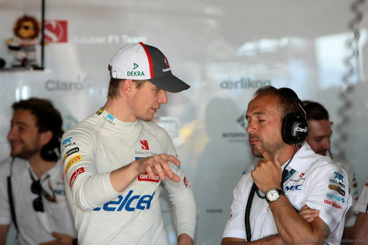 GP MONACO, 23.05.2013- Prove Libere 1, Nico Hulkenberg (GER) Sauber F1 Team C32 