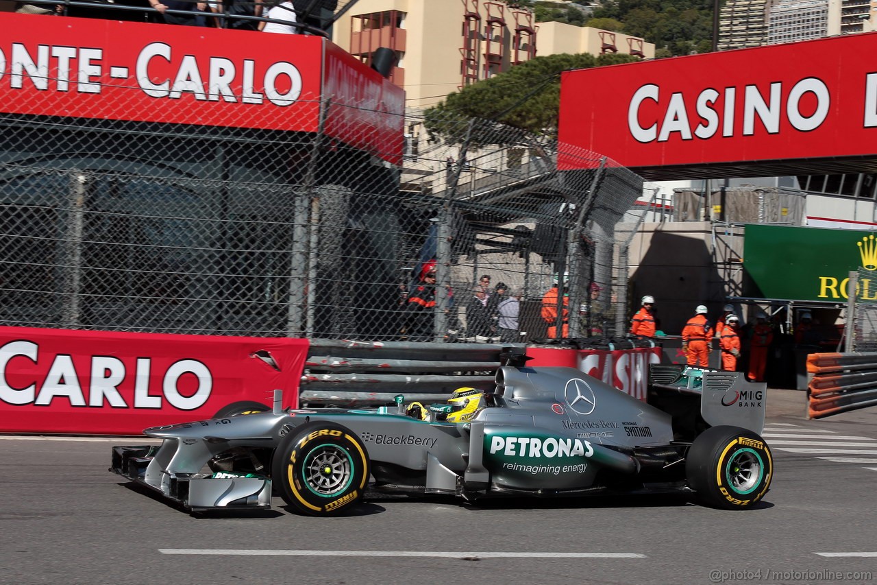 GP MONACO, 23.05.2013- Prove Libere 1,Nico Rosberg (GER) Mercedes AMG F1 W04 