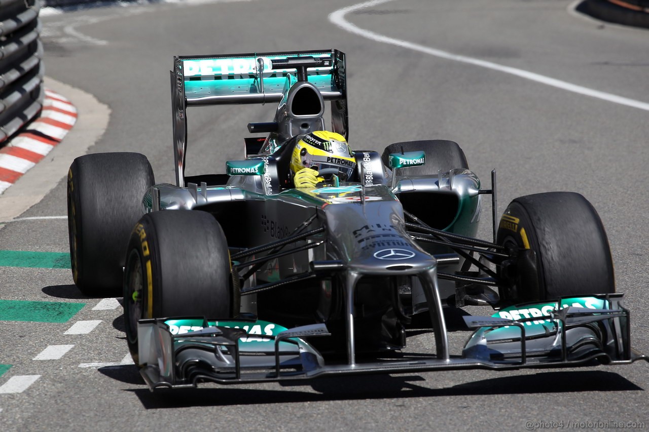 GP MONACO, 23.05.2013- Prove Libere 1, Nico Rosberg (GER) Mercedes AMG F1 W04 