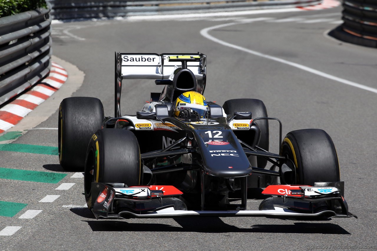 GP MONACO, 23.05.2013- Prove Libere 1, Esteban Gutierrez (MEX), Sauber F1 Team C32 