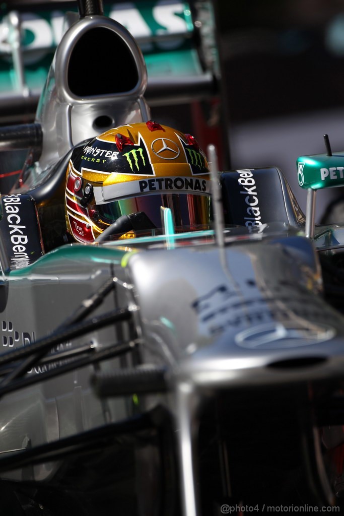 GP MONACO, 23.05.2013- Prove Libere 1, Lewis Hamilton (GBR) Mercedes AMG F1 W04 