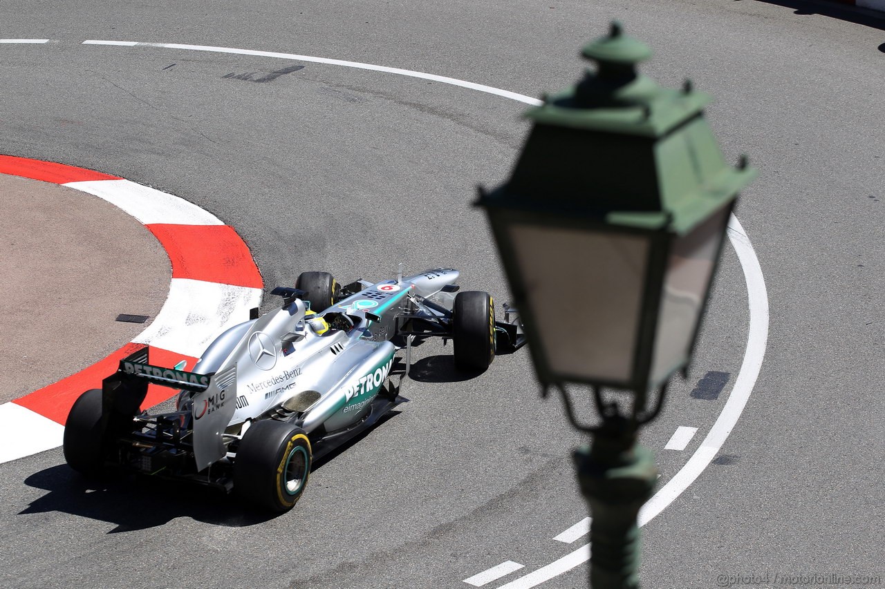GP MONACO, 23.05.2013- Prove Libere 1, Nico Rosberg (GER) Mercedes AMG F1 W04 