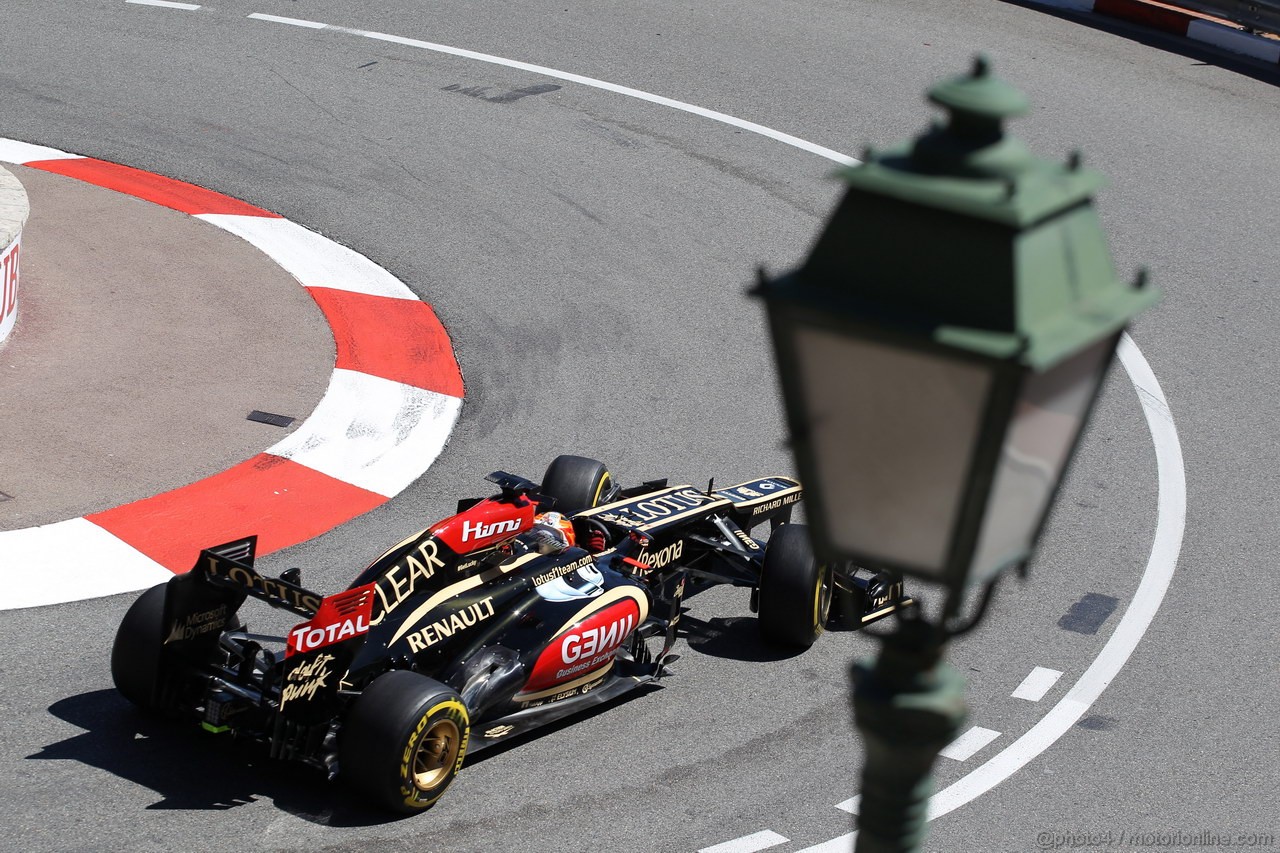 GP MONACO, 23.05.2013- Prove Libere 1, Kimi Raikkonen (FIN) Lotus F1 Team E21 