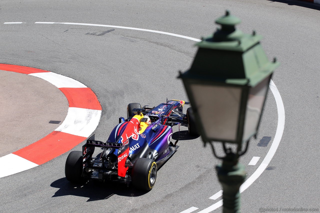 GP MONACO, 23.05.2013- Prove Libere 1, Sebastian Vettel (GER) Red Bull Racing RB9 