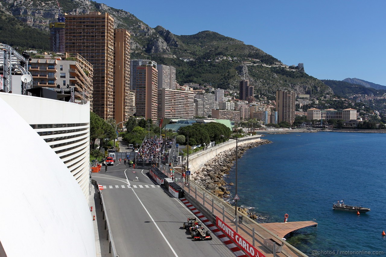 GP MONACO, 23.05.2013- Prove Libere 1, Romain Grosjean (FRA) Lotus F1 Team E21 