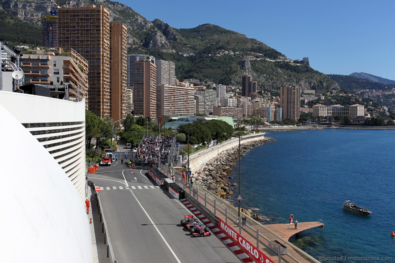 GP MONACO, 23.05.2013- Prove Libere 1, Jenson Button (GBR) McLaren Mercedes MP4-28 