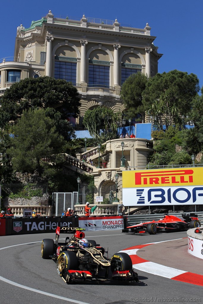GP MONACO, 23.05.2013- Prove Libere 1, Romain Grosjean (FRA) Lotus F1 Team E21 