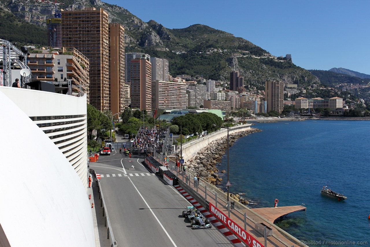 GP MONACO, 23.05.2013- Prove Libere 1, Lewis Hamilton (GBR) Mercedes AMG F1 W04 