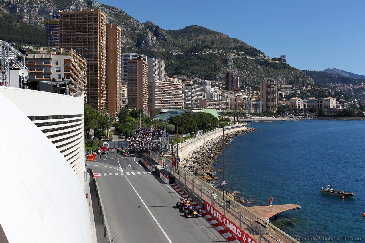 GP MONACO, 23.05.2013- Prove Libere 1, Mark Webber (AUS) Red Bull Racing RB9 