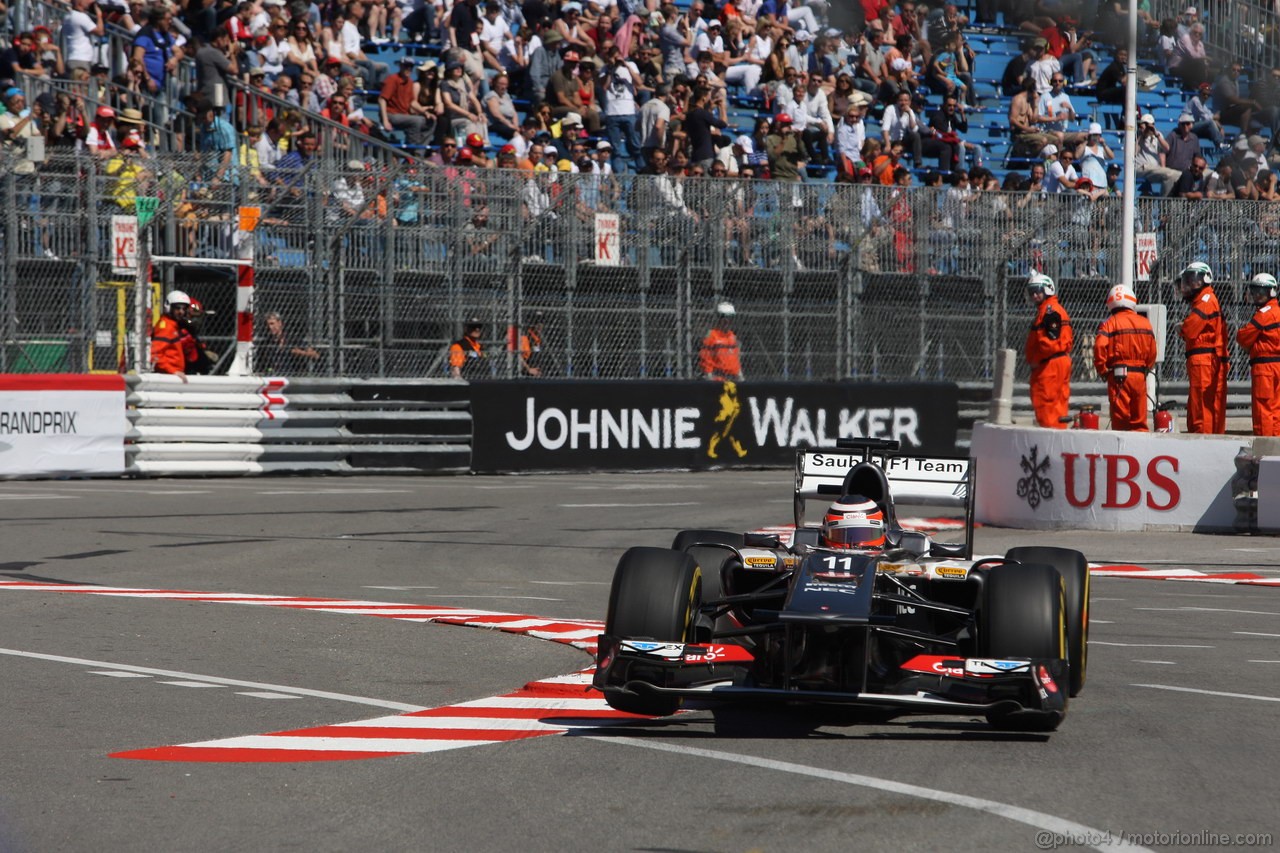 GP MONACO, 23.05.2013- Prove Libere 1, Nico Hulkenberg (GER) Sauber F1 Team C32 