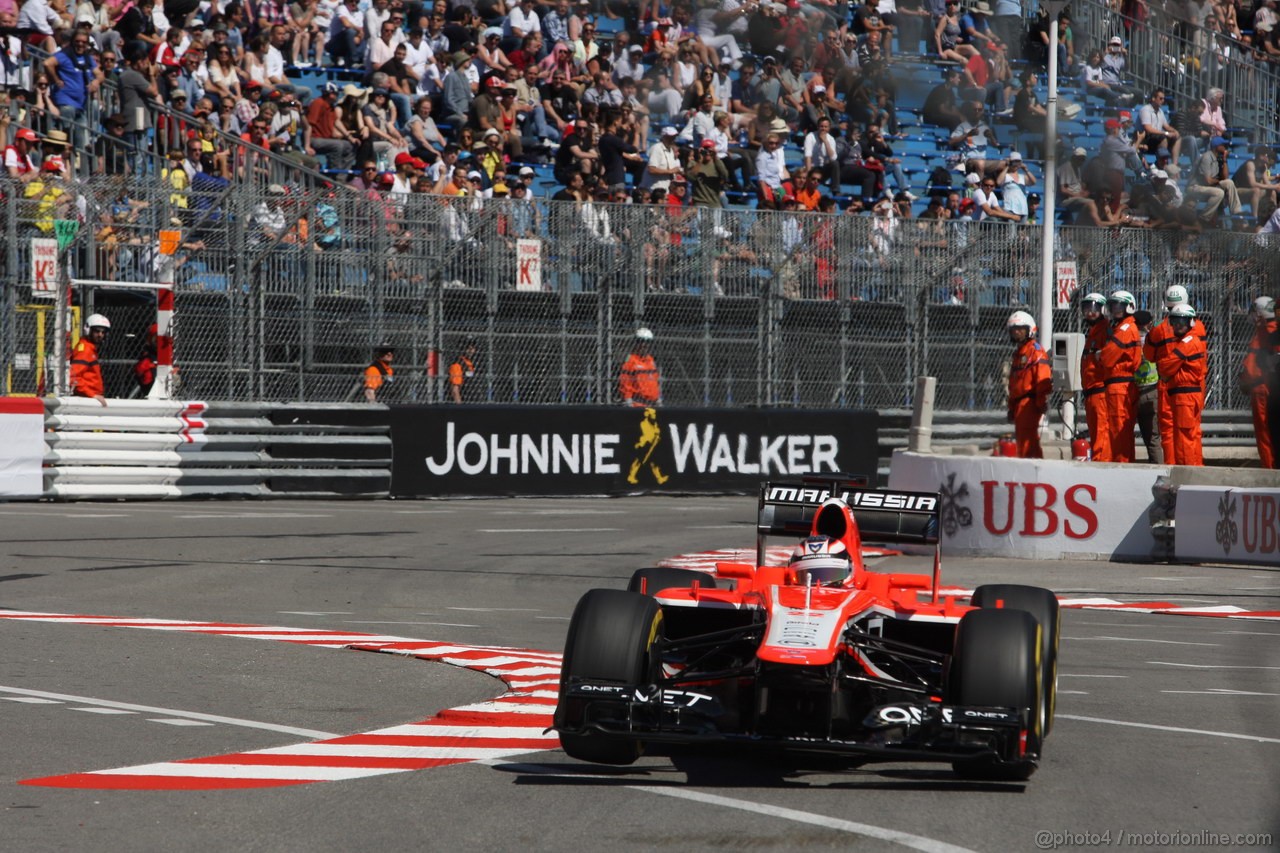 GP MONACO, 23.05.2013- Prove Libere 1, Jules Bianchi (FRA) Marussia F1 Team MR02 