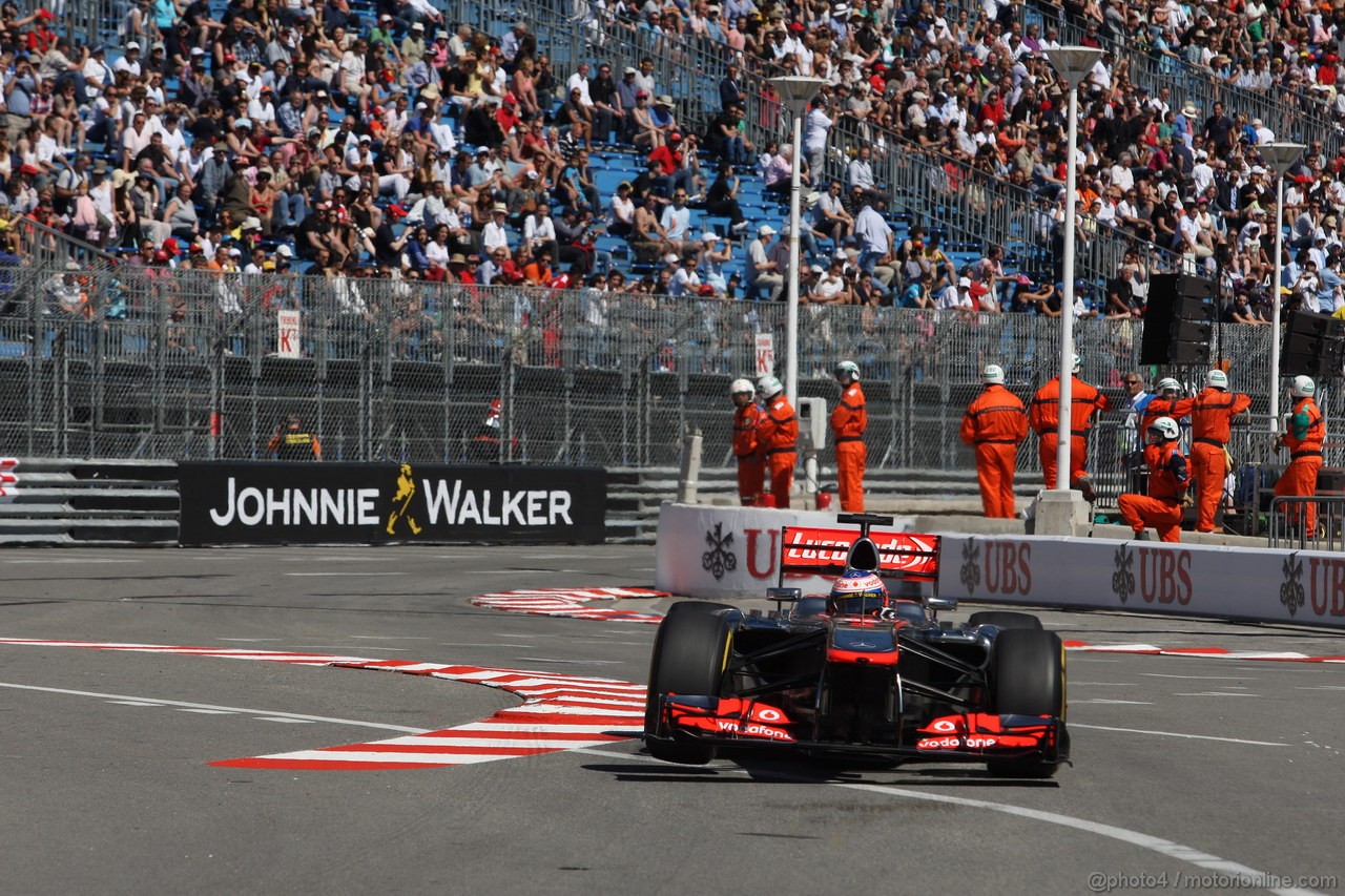 GP MONACO, 23.05.2013- Prove Libere 1, Jenson Button (GBR) McLaren Mercedes MP4-28 