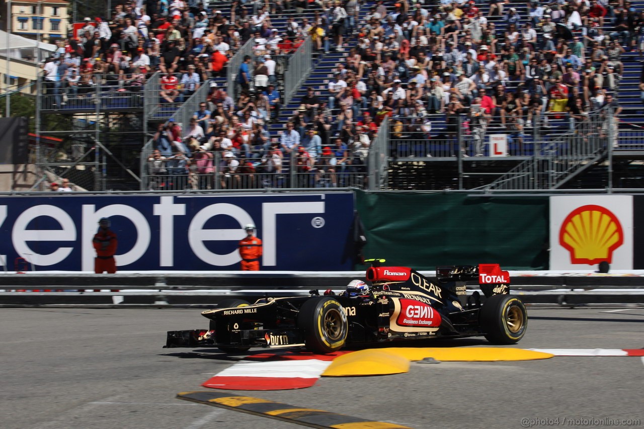 GP MONACO, 23.05.2013- Prove Libere 1, Romain Grosjean (FRA) Lotus F1 Team E21 