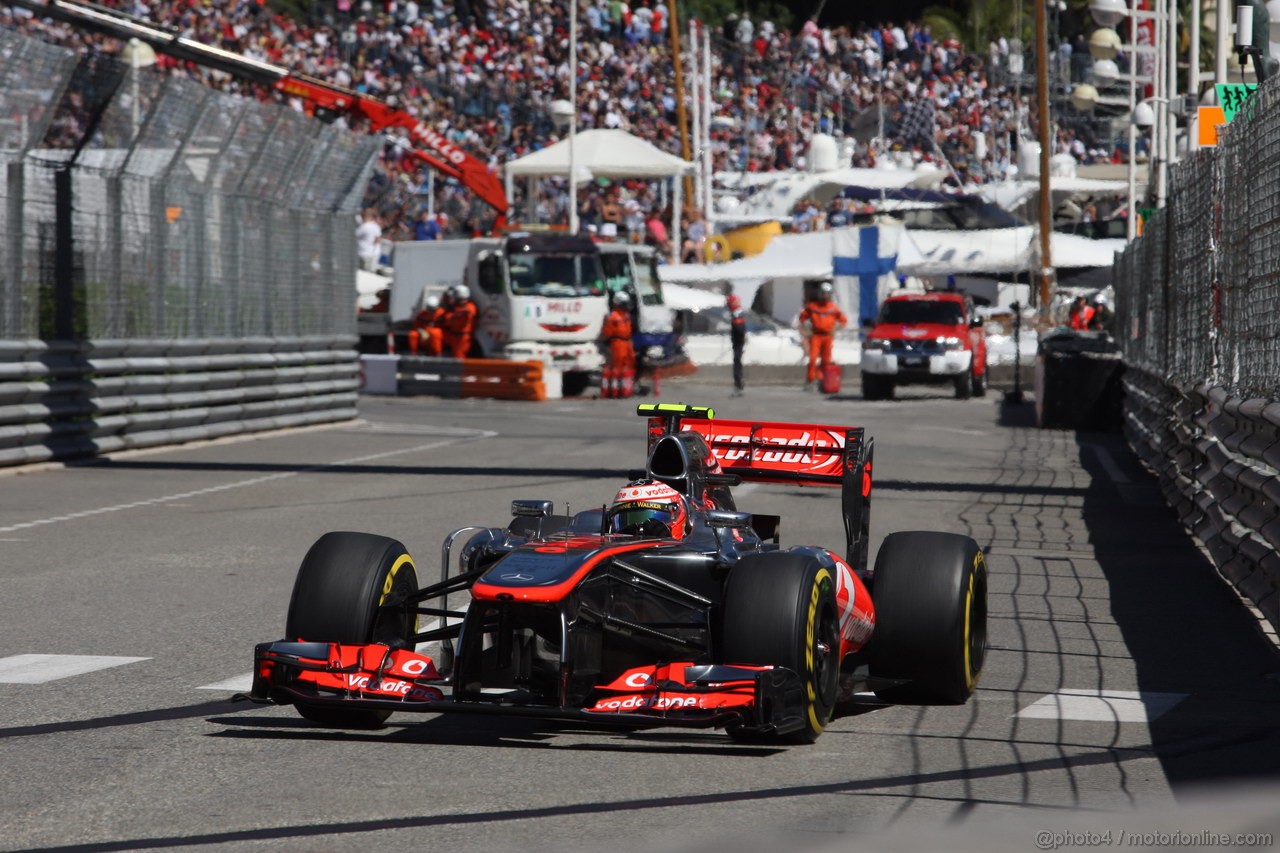 GP MONACO, 23.05.2013- Prove Libere 1, Jenson Button (GBR) McLaren Mercedes MP4-28 