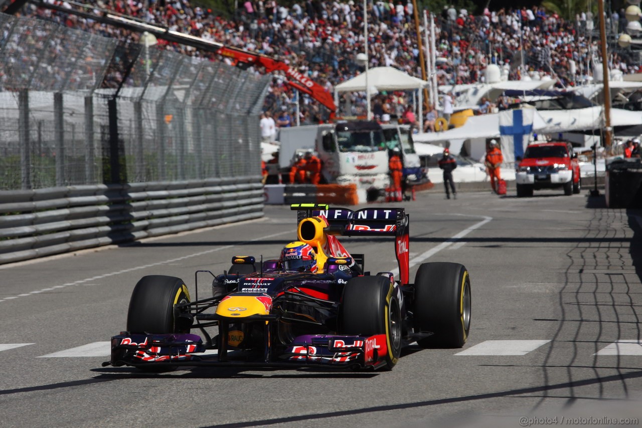 GP MONACO, 23.05.2013- Prove Libere 1, Mark Webber (AUS) Red Bull Racing RB9 