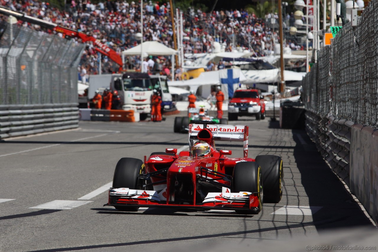 GP MONACO, 23.05.2013- Prove Libere 1, Fernando Alonso (ESP) Ferrari F138 