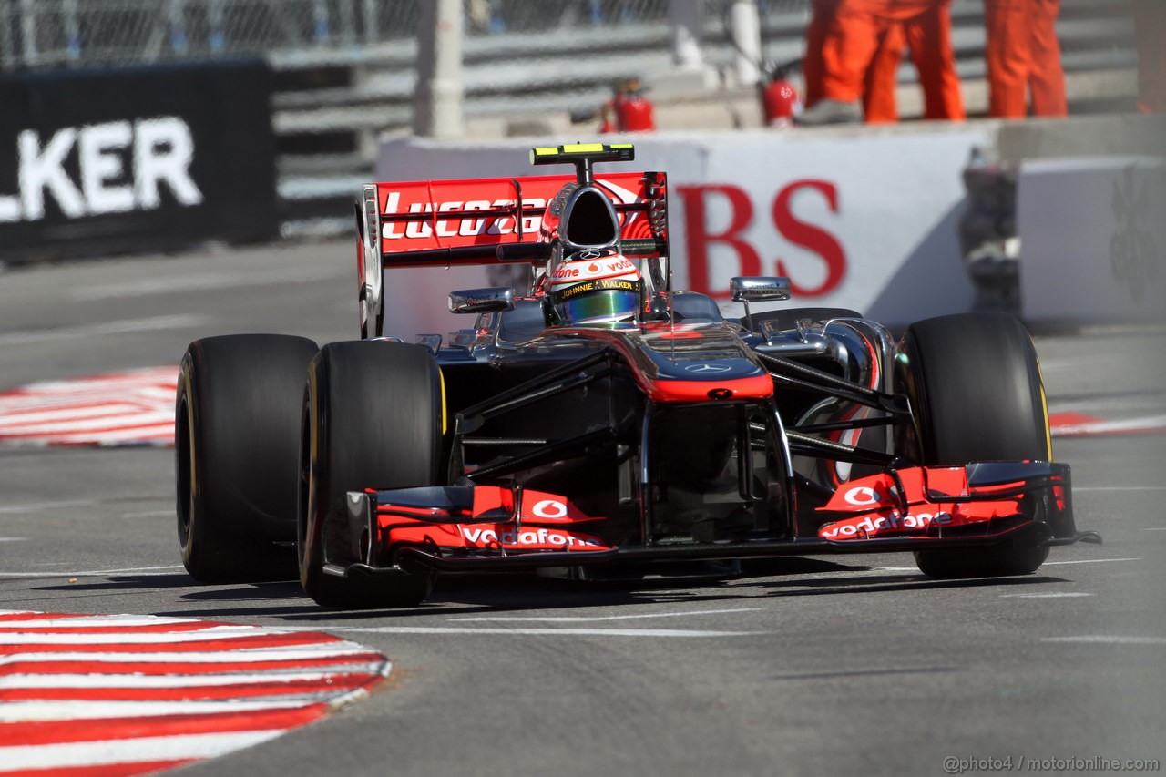 GP MONACO, 23.05.2013- Prove Libere 1, Sergio Perez (MEX) McLaren MP4-28 