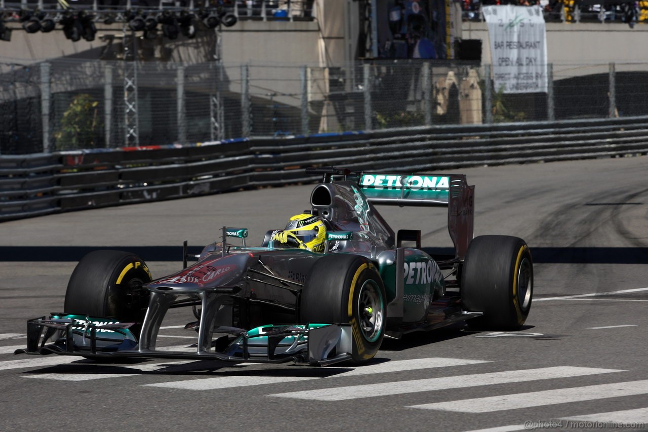 GP MONACO, 23.05.2013- Prove Libere 1, Nico Rosberg (GER) Mercedes AMG F1 W04 