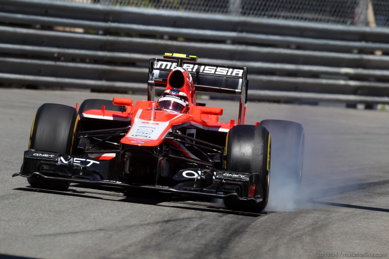 GP MONACO, 23.05.2013- Prove Libere 1, Max Chilton (GBR), Marussia F1 Team MR02 