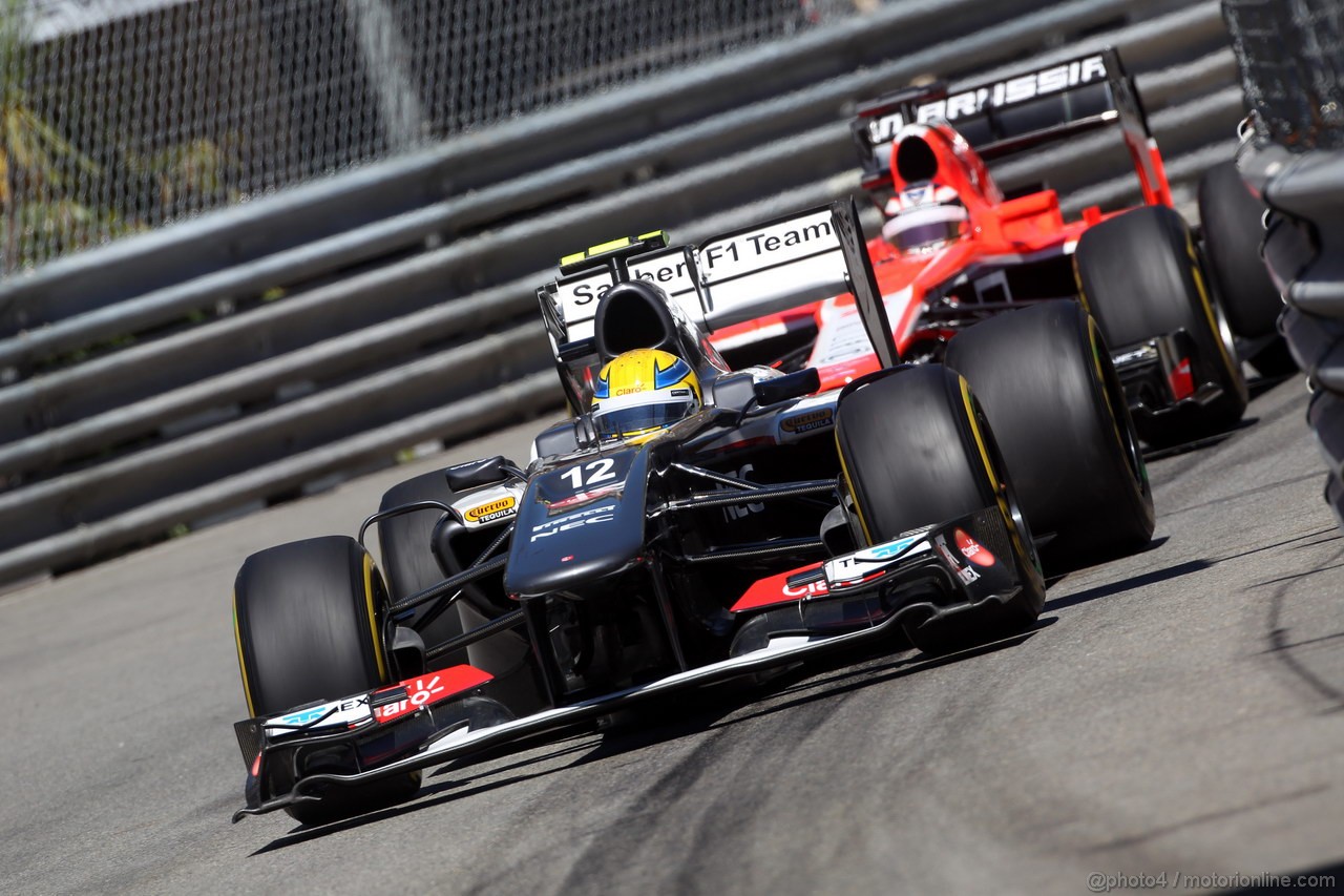 GP MONACO, 23.05.2013- Prove Libere 1, Esteban Gutierrez (MEX), Sauber F1 Team C32 