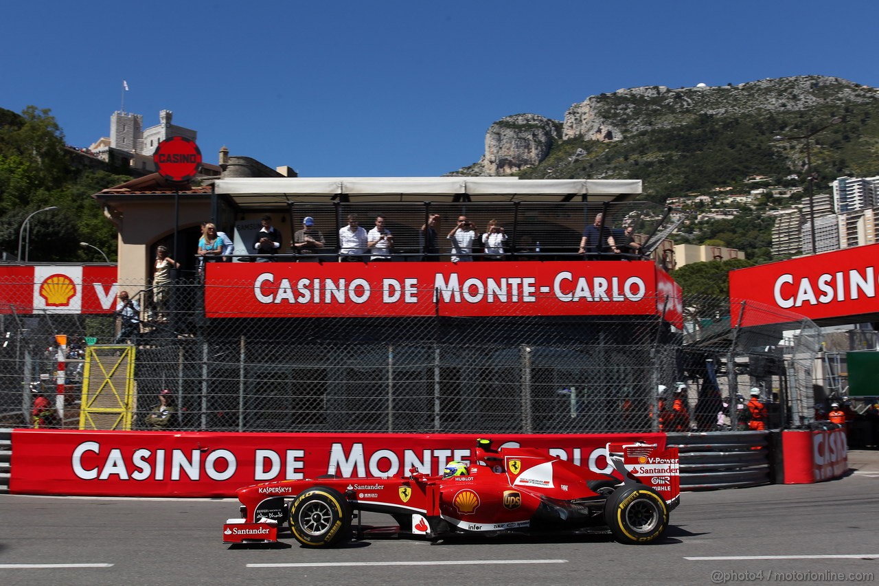 GP MONACO, 23.05.2013- Prove Libere 1, Felipe Massa (BRA) Ferrari F138 